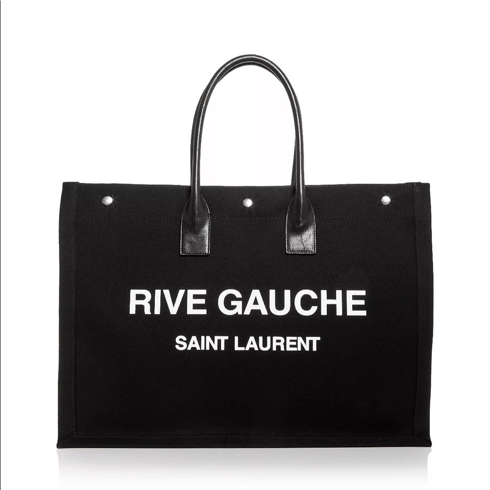 Saint Laurent Rive Gauche Large Tote Bag - Black